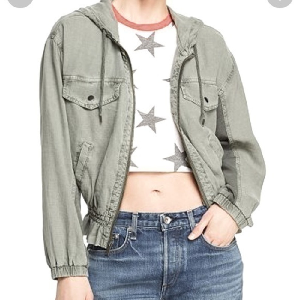 Splendid® Bodhi Peplum Jacket military green medium NWT